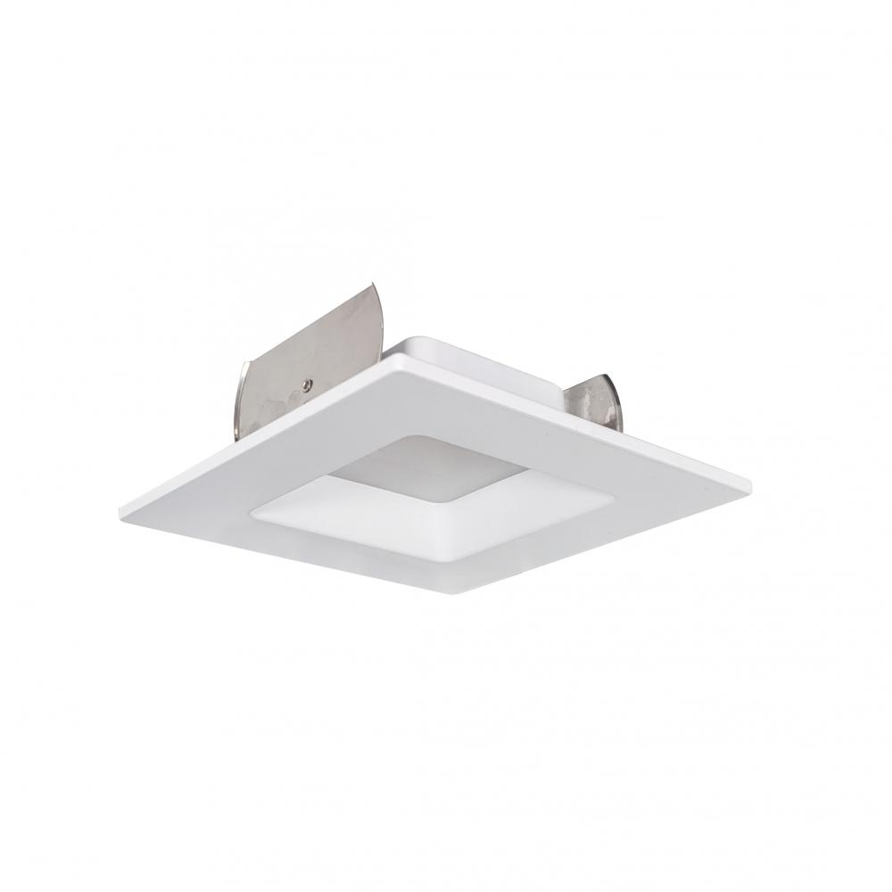 4" AC Onyx Square LED Retrofit Reflector, 1000lm / 14.5W, 3000K, White Finish