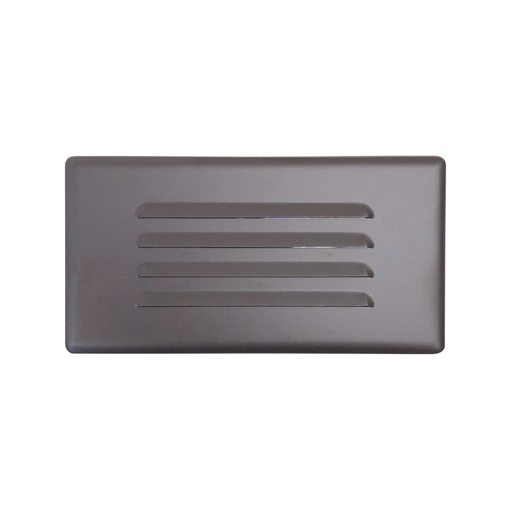 LED Step Light w/ Louver Face, 2W 120V, Bronze