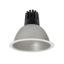 Nora NC3-81L527FHZMPW - 8" Sapphire III Round Open Reflector, 4500lm, 2700K, Flood Optic, Haze Reflector/Matte Powder