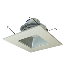 Nora NLCBC2-65635MPW/10 - 6" Cobalt Click LED Retrofit, Square Reflector, 1000lm / 12W, 3500K, Matte Powder White