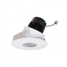 Nora NPRLV-4RPHA27XWW - 4" Pearl Low Voltage LED Round Adjustable Pinhole Retrofit, 950lm / 11W, 2700K, White Pinhole /