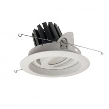 Nora NRM3-69L427NWW - 6" Marquise III Adjustable Regressed Gimbal Reflector, 2500lm, 2700K, Narrow Flood Optic, White