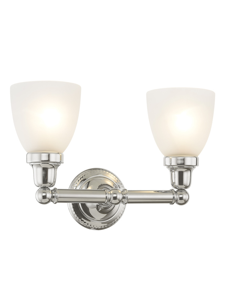 2 Light Polished Chrome Bath Light