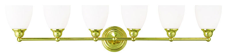 6 Light Polished Brass Bath Light