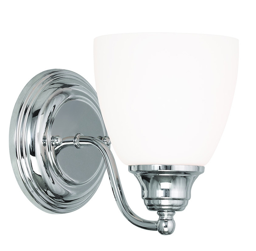 1 Light Polished Chrome Wall Sconce