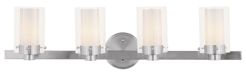 4 Light Brushed Nickel Bath Light