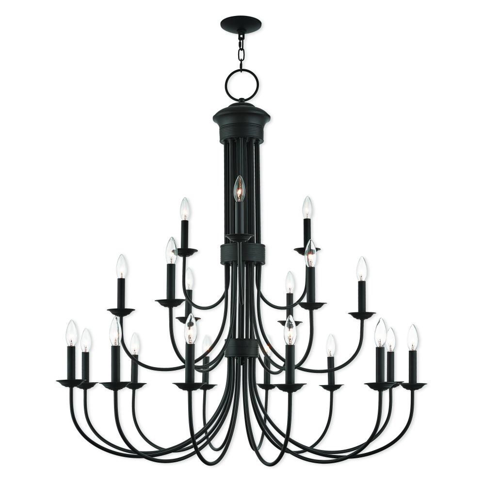 21 Lt BZ Foyer Chandelier