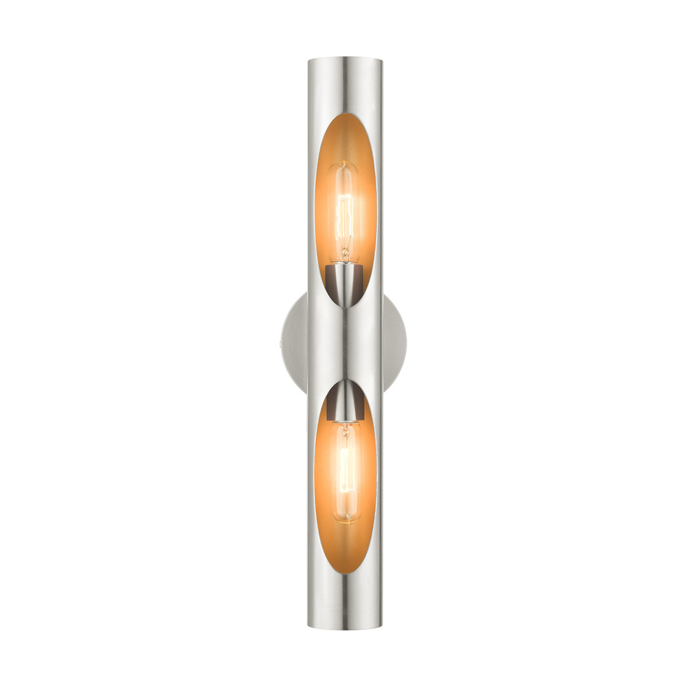 2 Lt Brushed Nickel ADA Sconce