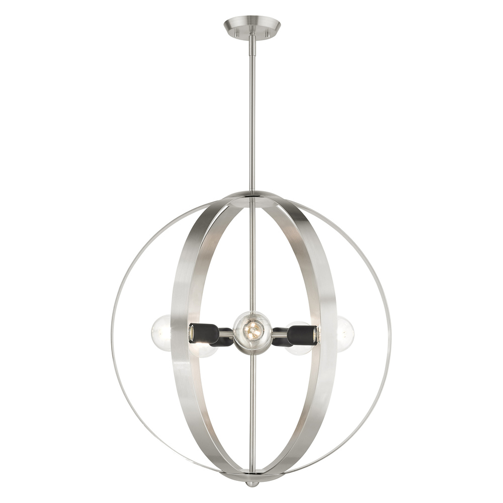 5 Lt Brushed Nickel Chandelier