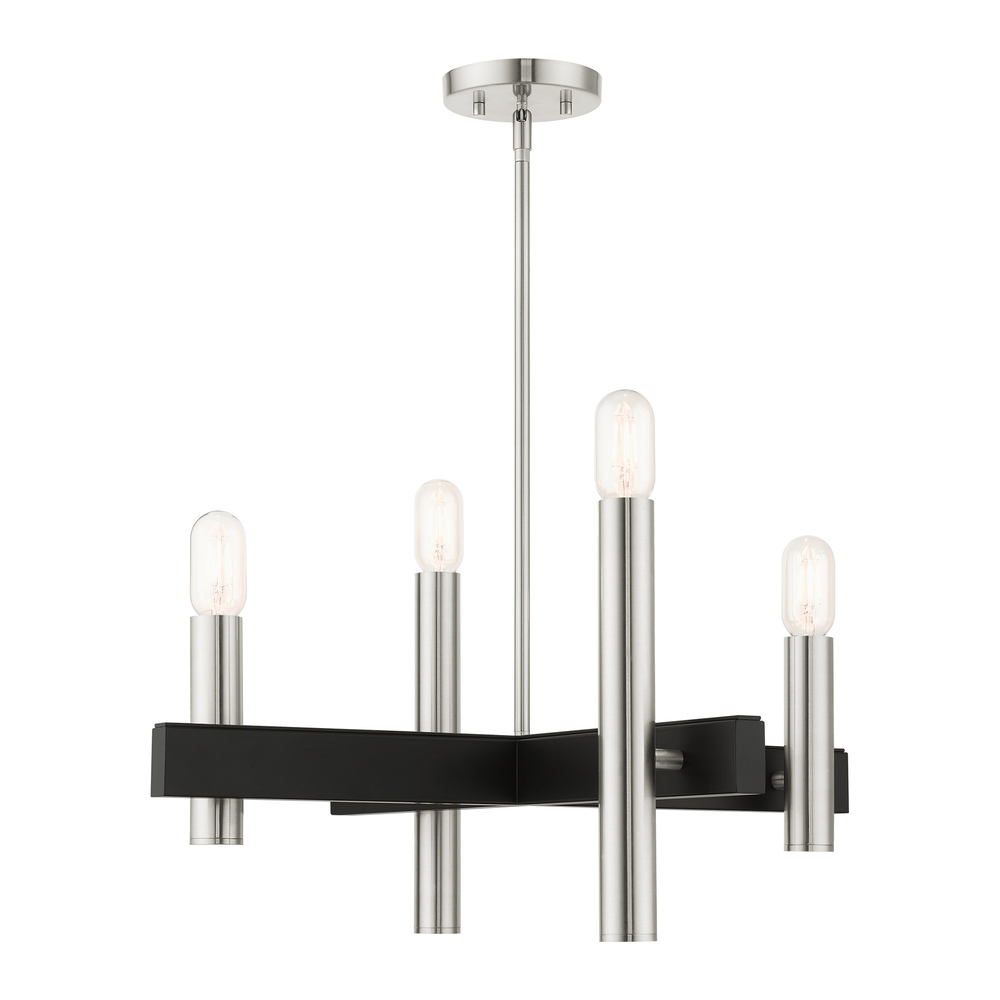 4 Lt Brushed Nickel Chandelier