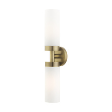 Livex Lighting 15072-01 - 2 Lt Antique Brass ADA Vanity Sconce