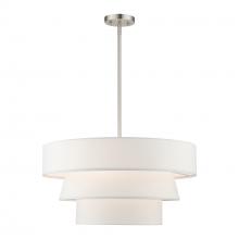 Livex Lighting 58134-91 - 4 Light Brushed Nickel Pendant Chandelier