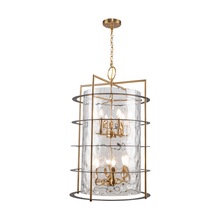 Artcraft AC11812BB - Burford Collection 12-Light Chandelier Brass & Black