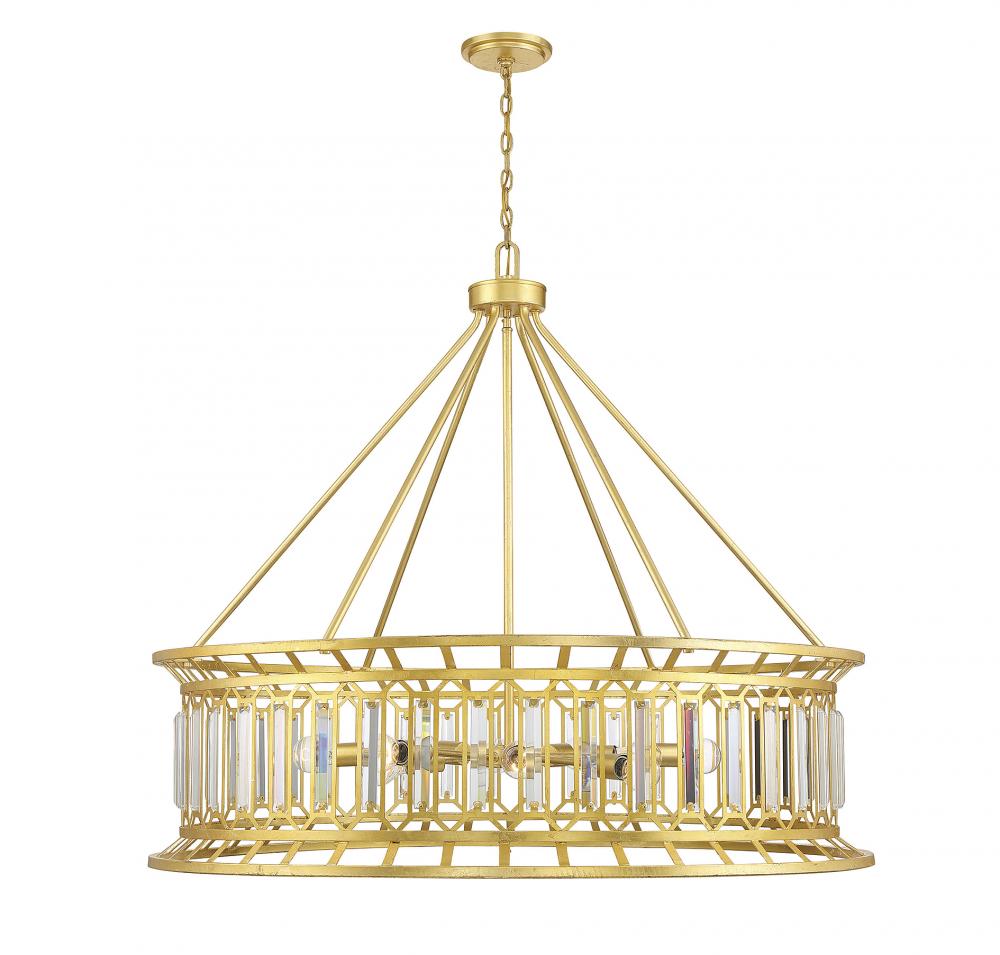 Daintree 10-Light Chandelier in True Gold