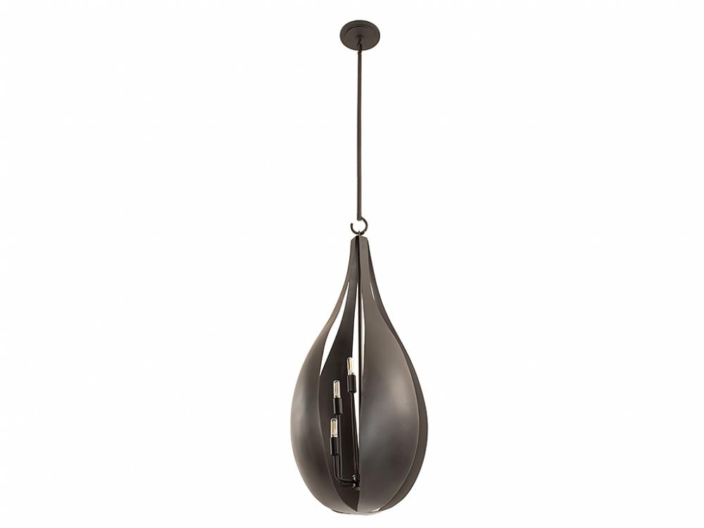 Bali 6-Light Pendant in Black Cashmere