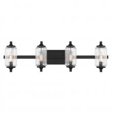 Savoy House 8-3024-4-BK - Holton 4-Light Bathroom Vanity Light in Matte Black