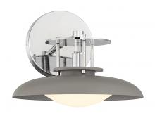 Savoy House 9-1686-1-175 - Gavin 1-Light Wall Sconce in Gray with Polished Nickel Accents