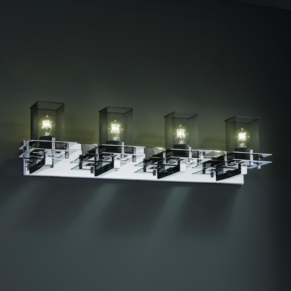 Metropolis 4-Light Bath Bar (2 Flat Bars)