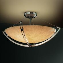 Justice Design Group CLD-9711-35-NCKL - 18" Semi-Flush Bowl w/ Crossbar