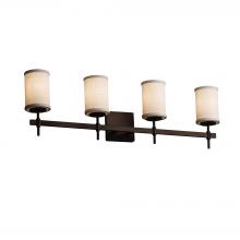 Justice Design Group FAB-8414-10-WHTE-DBRZ - Union 4-Light Bath Bar