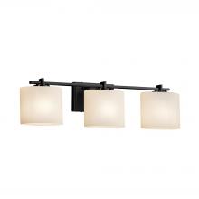 Justice Design Group FSN-8443-30-OPAL-MBLK - Era 3-Light Bath Bar