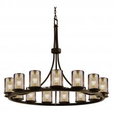 Justice Design Group FSN-8715-10-MROR-DBRZ-LED15-10500 - Dakota 15-Light 1-Tier Ring LED Chandelier