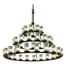 Justice Design Group GLA-8714-16-CLRT-DBRZ-LED45-31500 - Dakota 45-Light 3-Tier Ring LED Chandelier