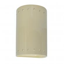 Justice Design Group CER-0990W-VAN - Small Cylinder w/ Perfs - Closed Top (Outdoor)