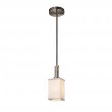 Justice Design Group FAB-8445-15-WHTE-NCKL - Era 1-Light Mini-Pendant