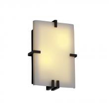Justice Design Group FSN-5551-OPAL-MBLK-LED-2000 - Clips Rectangle Wall Sconce (ADA)
