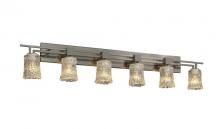 Justice Design Group GLA-8706-16-AMBR-NCKL - Aero 6-Light Bath Bar