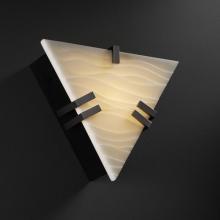 Justice Design Group PNA-5552-WAVE-MBLK-LED-1000 - Clips Triangle Wall Sconce (ADA)