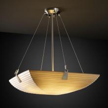 Justice Design Group PNA-9642-35-SAWT-NCKL-LED-5000 - 24" Pendant Bowl w/ Tapered Clips