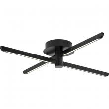 Progress P350230-31M-30 - Pivot LED Four-Light Matte Black Modern Semi-Flush or Wall Mount Fixture