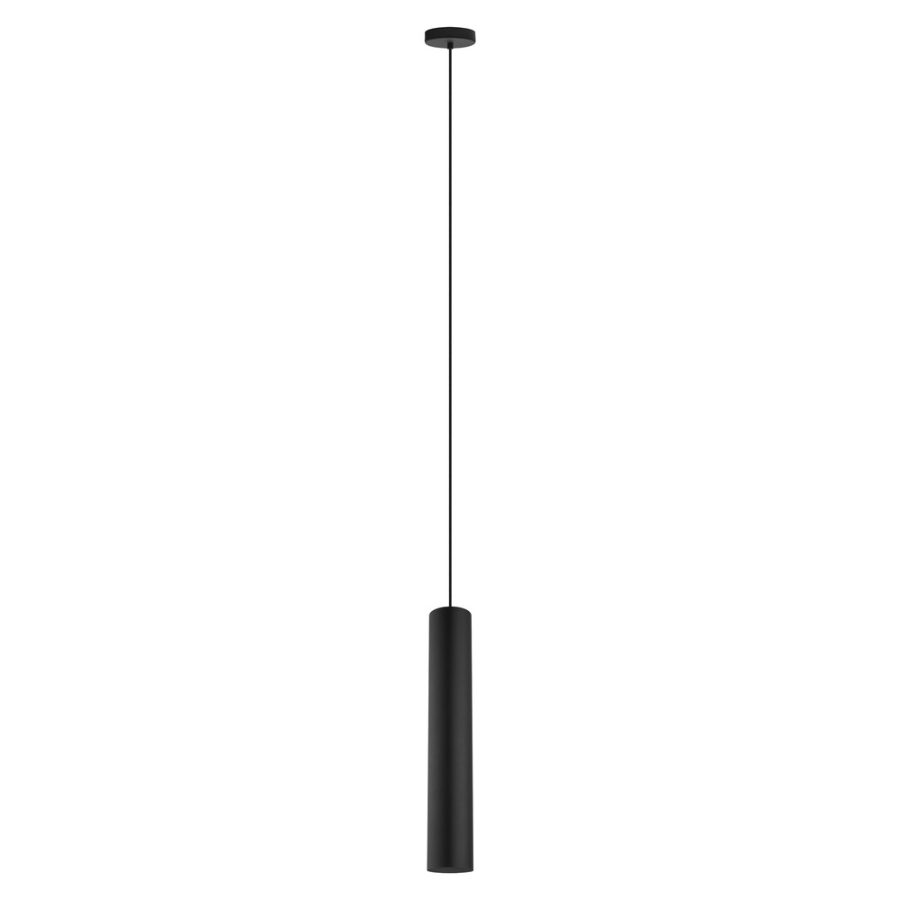 1x40W Single Tube Pendant With Matte Black Finish