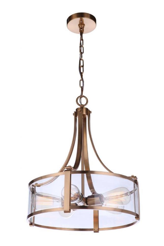 Elliot 5 Light Pendant in Satin Brass