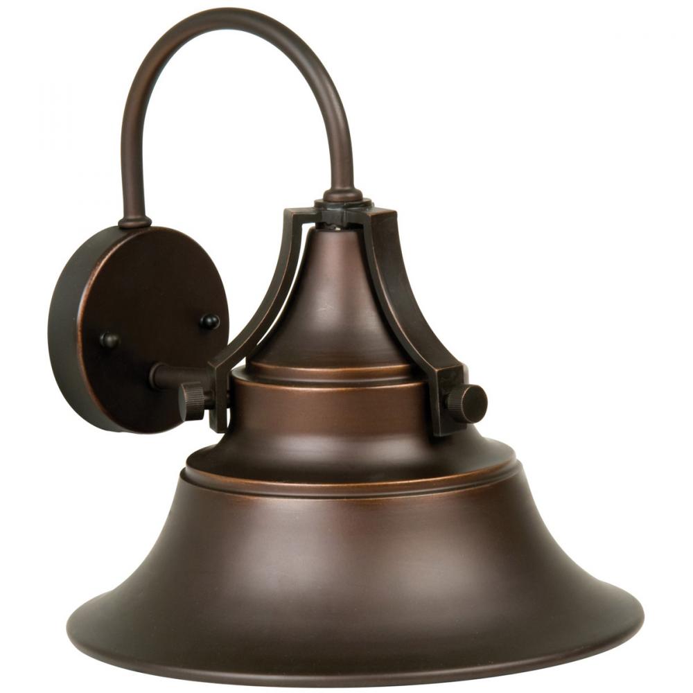 Union 1 Light Medium Outdoor Wall Lantern in Oiled Bronze Gilded