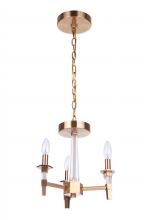 Craftmade 53253-SB - Tarryn 3 Light Convertible Semi Flush in Satin Brass