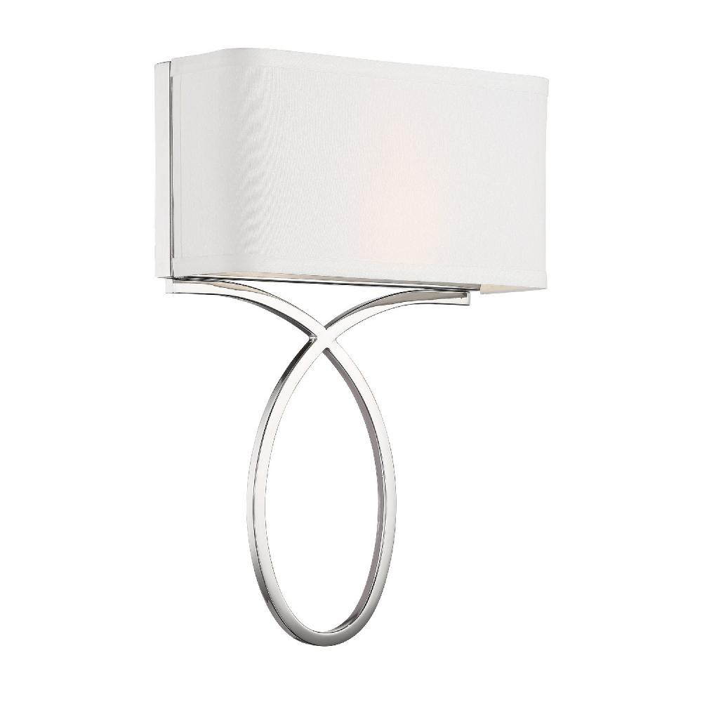 Brinkley 2 Light Polished Nickel Sconce