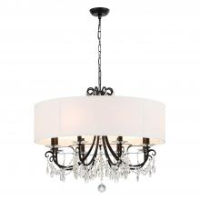 Crystorama 6628-MK-CL-MWP - Othello 8 Light Matte Black Chandelier