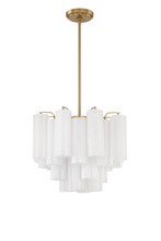 Crystorama ADD-300-AG-WH - Addis 4 Light Aged Brass Chandelier