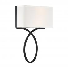 Crystorama BRK-A3702-BF - Brinkley 2 Light Black Forged Sconce