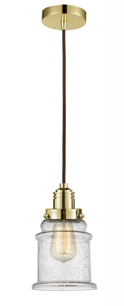 Winchester - 1 Light - 8 inch - Gold - Cord hung - Mini Pendant