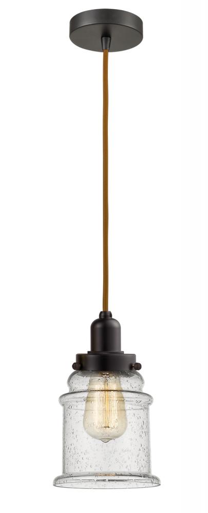 Whitney - 1 Light - 8 inch - Oil Rubbed Bronze - Cord hung - Mini Pendant