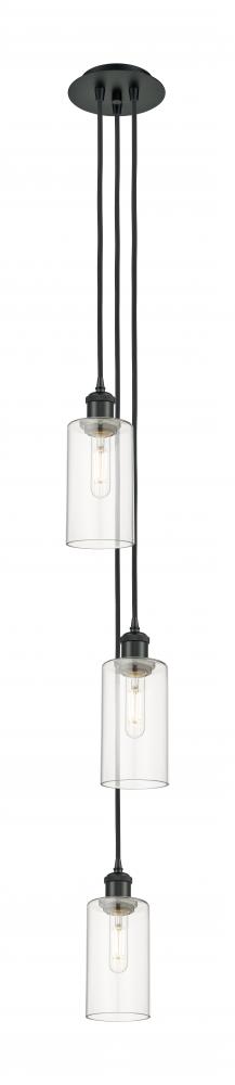 Crown Point - 3 Light - 7 inch - Matte Black - Multi Pendant