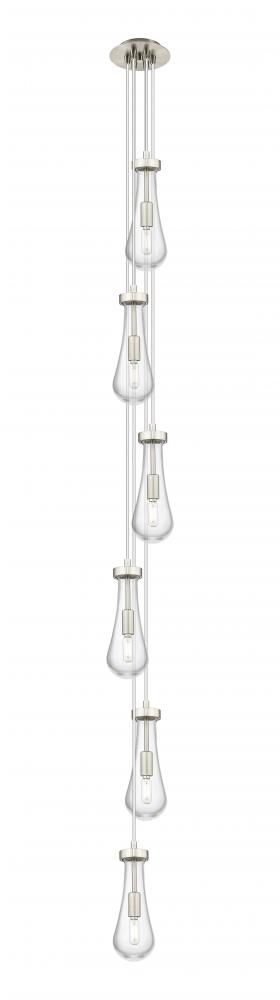 Owego - 6 Light - 7 inch - Brushed Satin Nickel - Multi Pendant