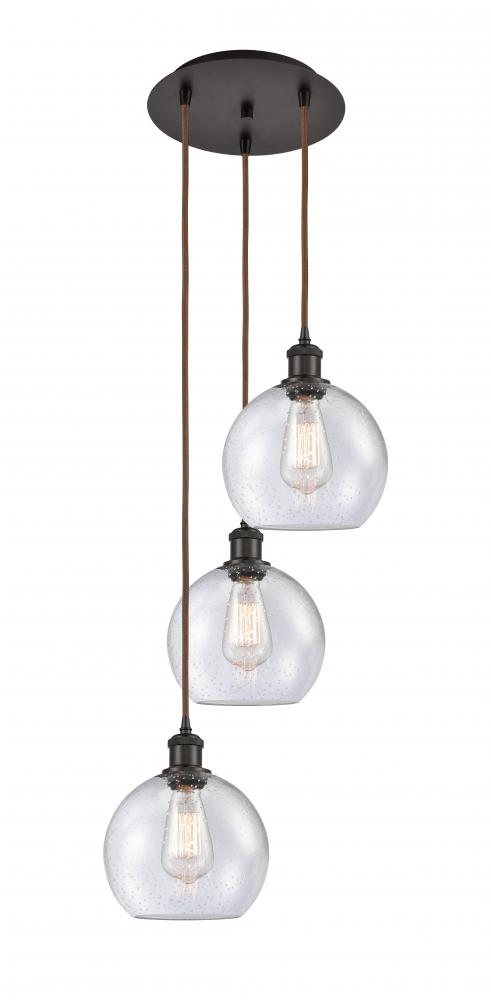 Athens - 3 Light - 15 inch - Oil Rubbed Bronze - Cord Hung - Multi Pendant