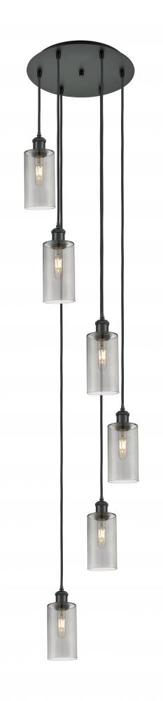 Crown Point - 6 Light - 16 inch - Matte Black - Multi Pendant