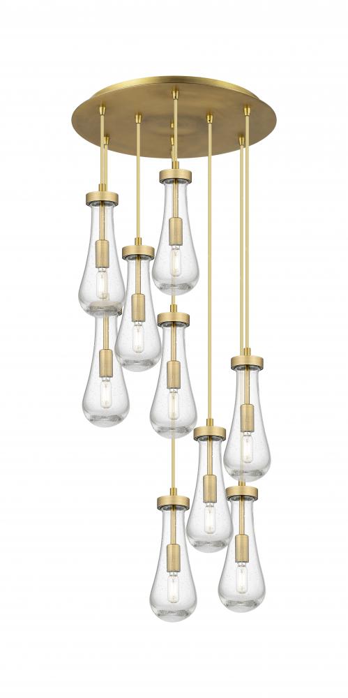 Owego - 9 Light - 19 inch - Brushed Brushed Brass - Multi Pendant