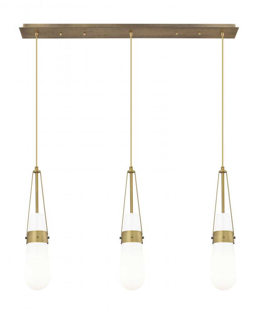 Milan - 3 Light - 36 inch - Brushed Brass - Linear Pendant